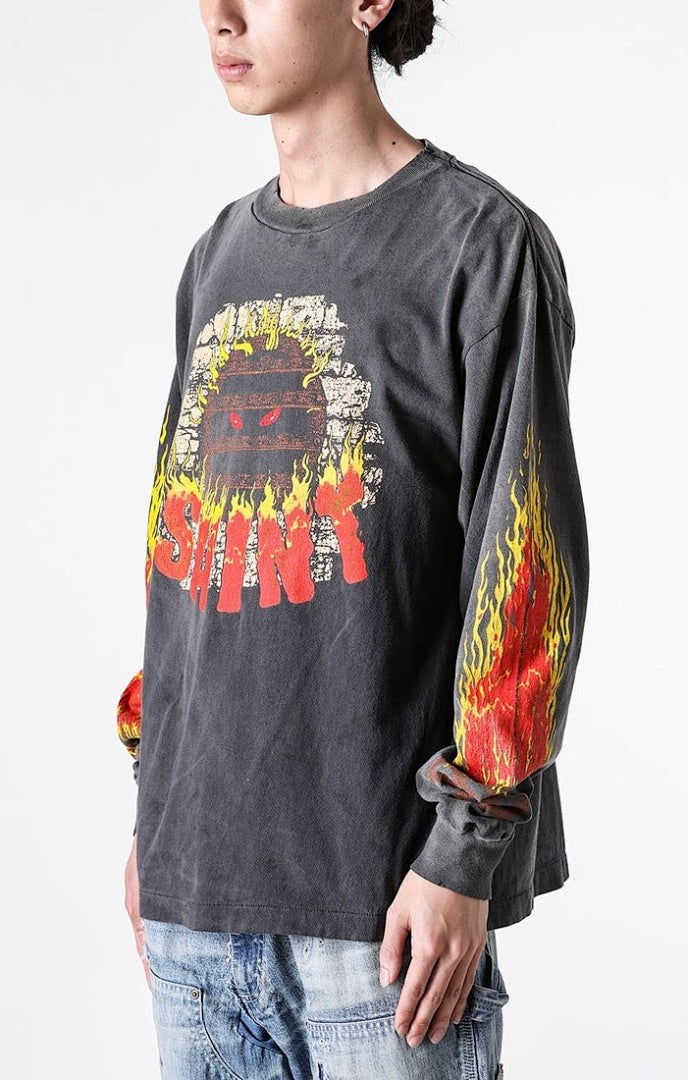 Saint Michael Live In Hell Graphic Vintage Sweatshirt