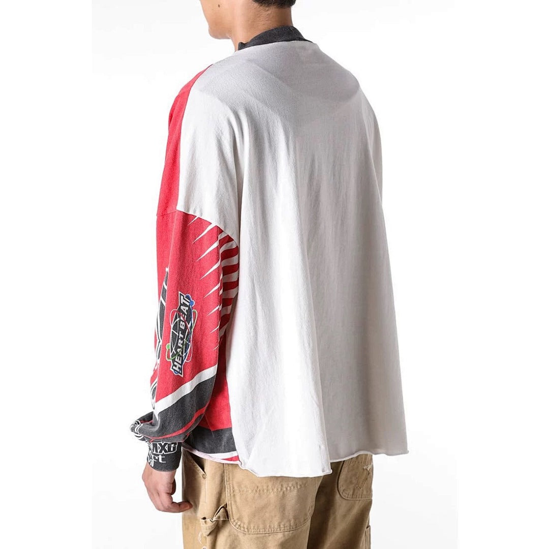 Saint Michael Racing Patch Paneled Long Sleeve Sweatshirt