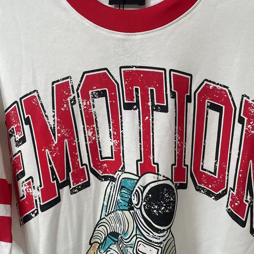 Mixed Emotion Striped Graphic Tee