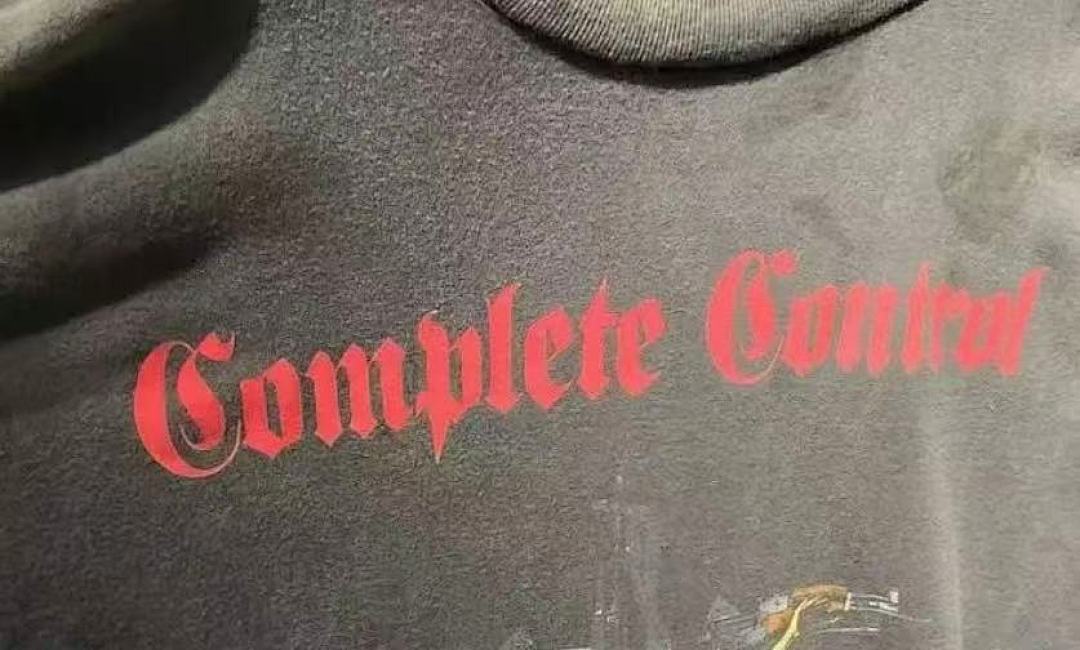 Saint Michael Gothic Figure & Text Print Sweatshirt