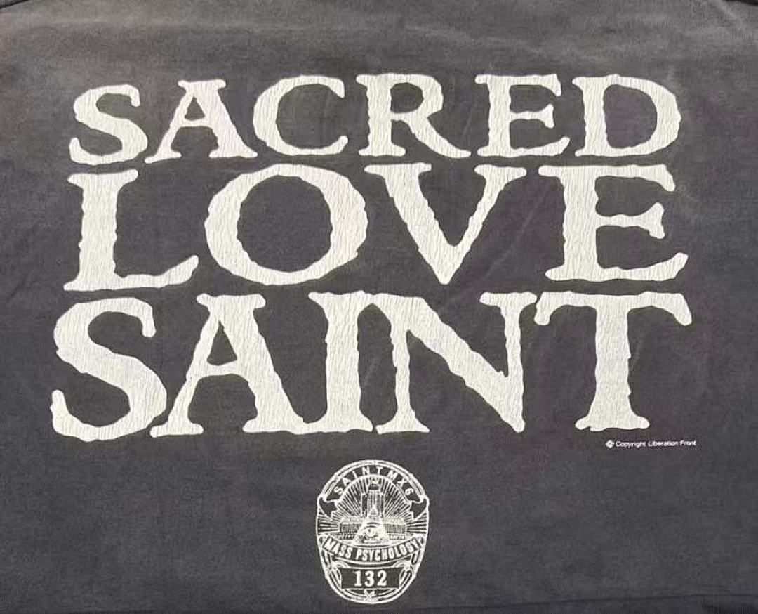 Saint Michael Sacred Love Graphic Print Sweatshirt