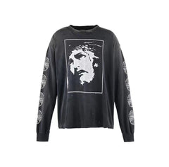 Saint Michael Sacred Love Graphic Print Sweatshirt