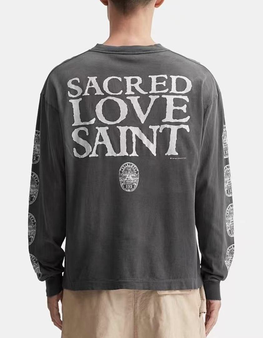 Saint Michael Sacred Love Graphic Print Sweatshirt