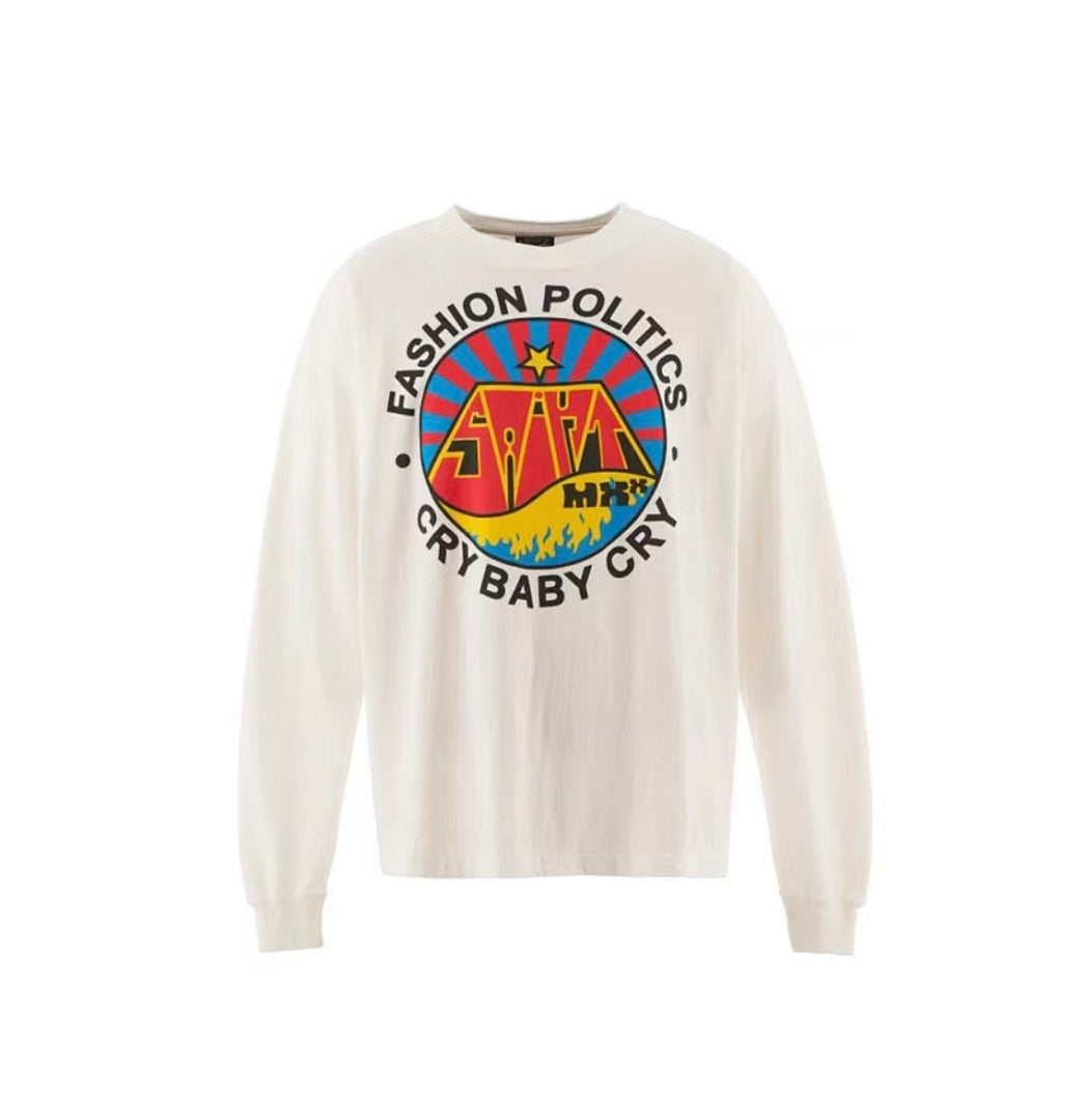 Saint Michael Circular Graphic Badge Print Sweatshirt