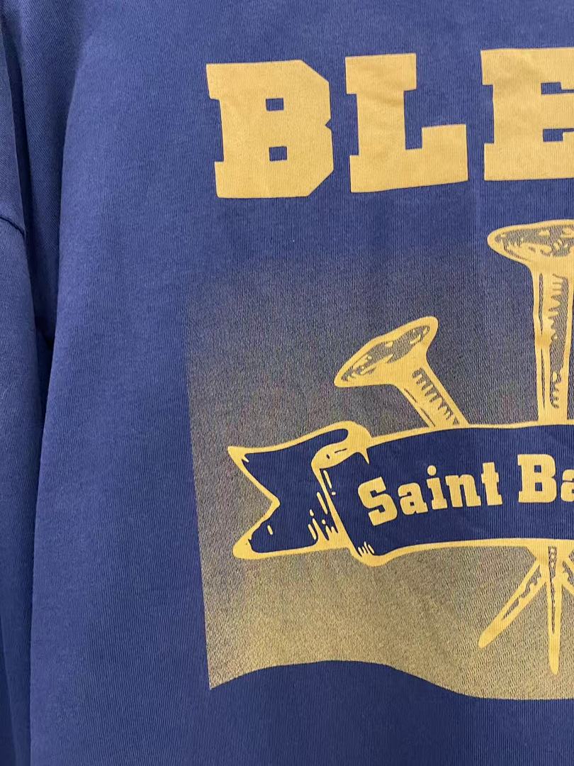 Saint Michael Sleeve Print & Back Emblem Vintage Sweatshirt