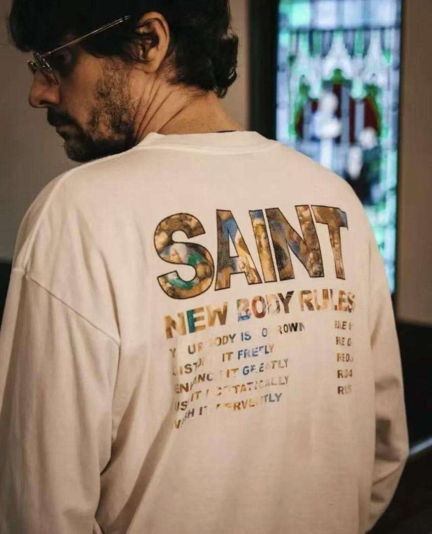 Saint Michael Metallic Arch Logo Vintage Sweatshirt