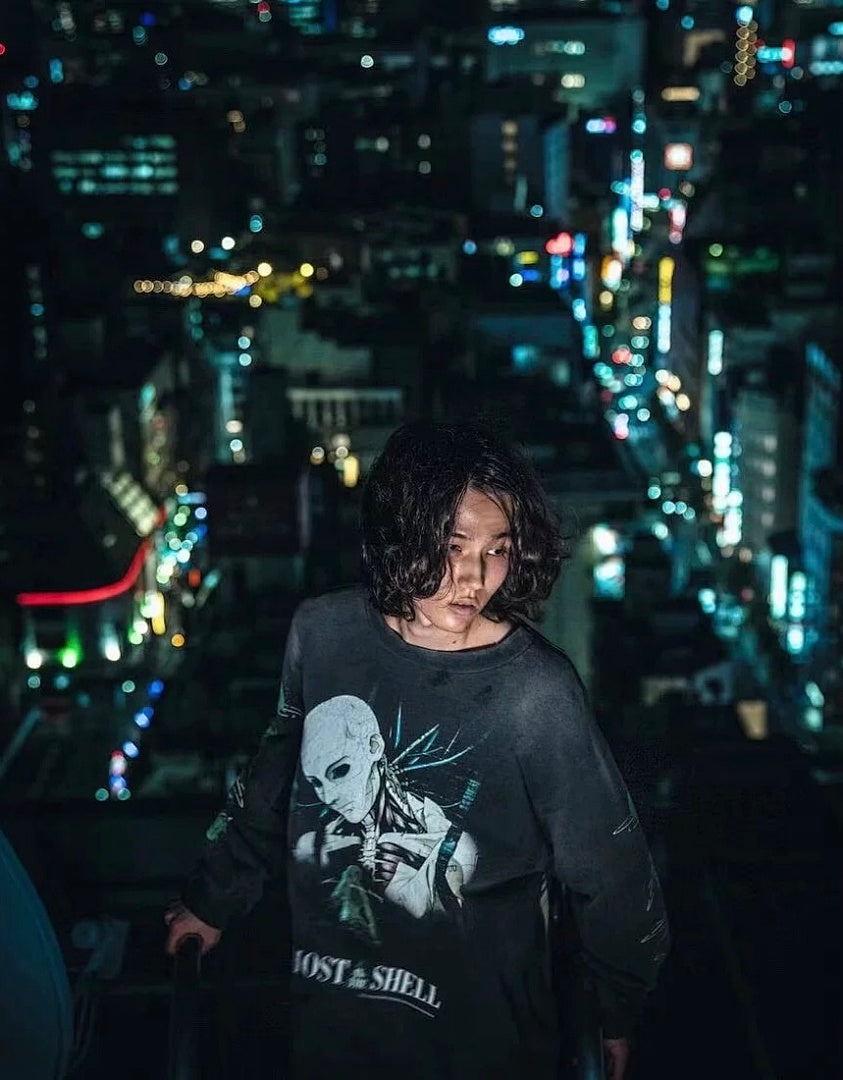 Saint Michael Figure Graphic & Back Illustration Sweatshirt