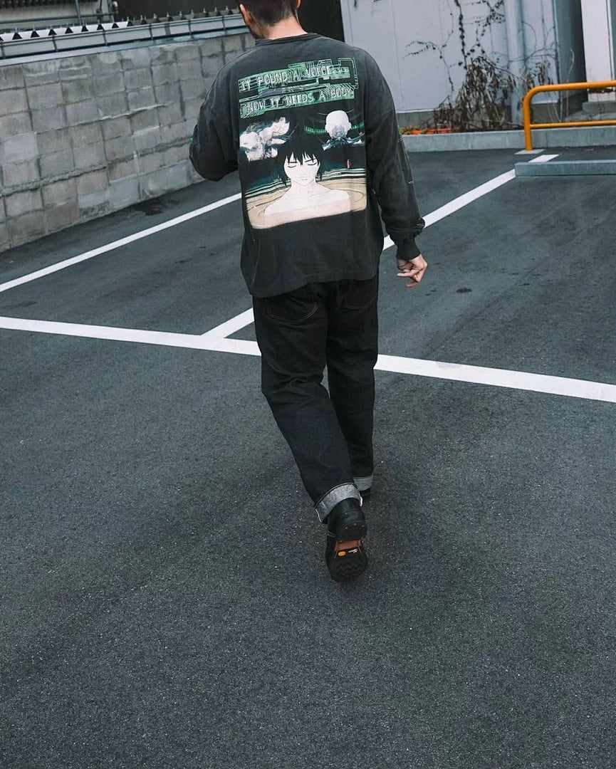 Saint Michael Figure Graphic & Back Illustration Sweatshirt