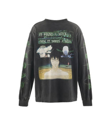 Saint Michael Figure Graphic & Back Illustration Sweatshirt