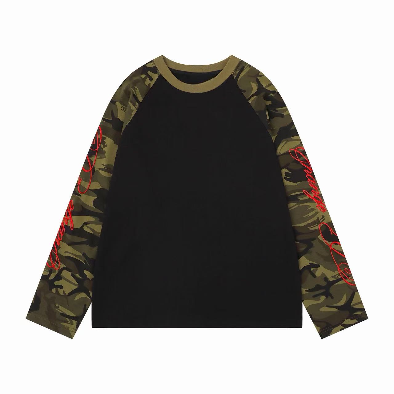 Omirad Camo Sleeve Raglan Long Sleeve Tee