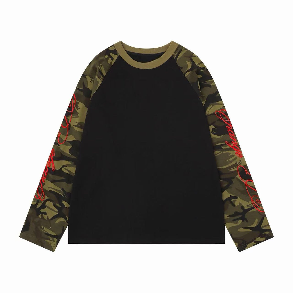 Omirad Camo Sleeve Raglan Long Sleeve Tee