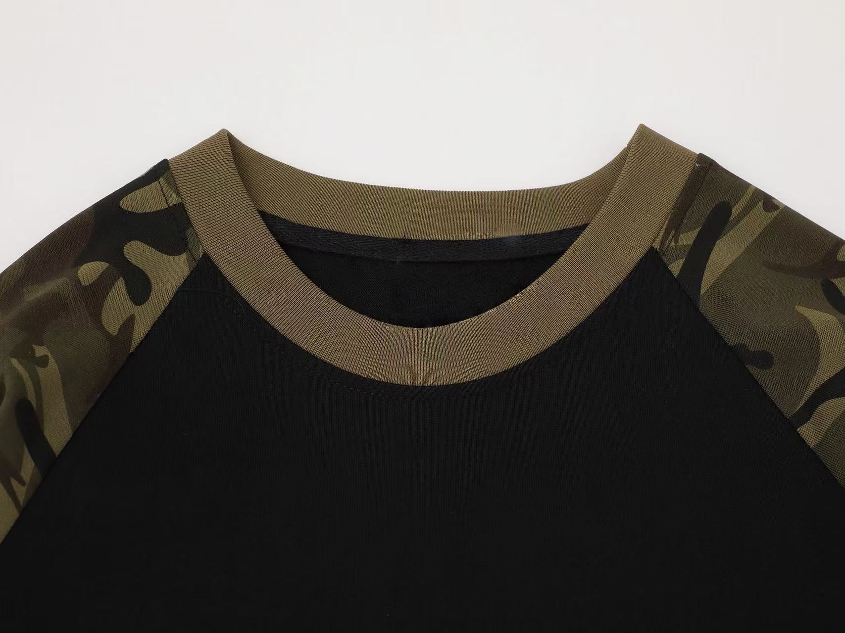 Omirad Camo Sleeve Raglan Long Sleeve Tee