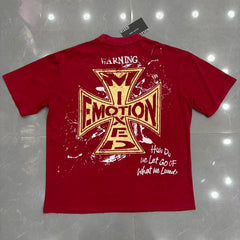 Mixed Emotion Distressed Typography Graphic Tee