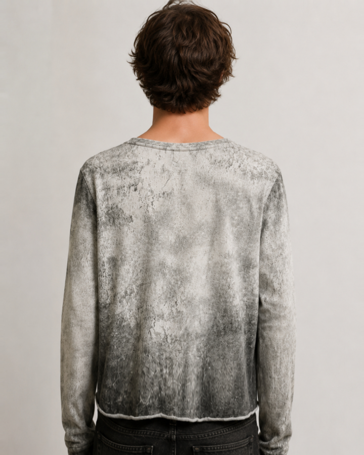 Retro Washed Long-Sleeved Tie-Dye Casual Long-Sleeved Shirt