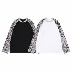 Omirad Leopard Raglan Long Sleeve Tee