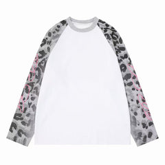 Omirad Leopard Raglan Long Sleeve Tee