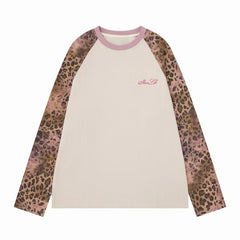 Omirad Leopard Raglan Long Sleeve Tee