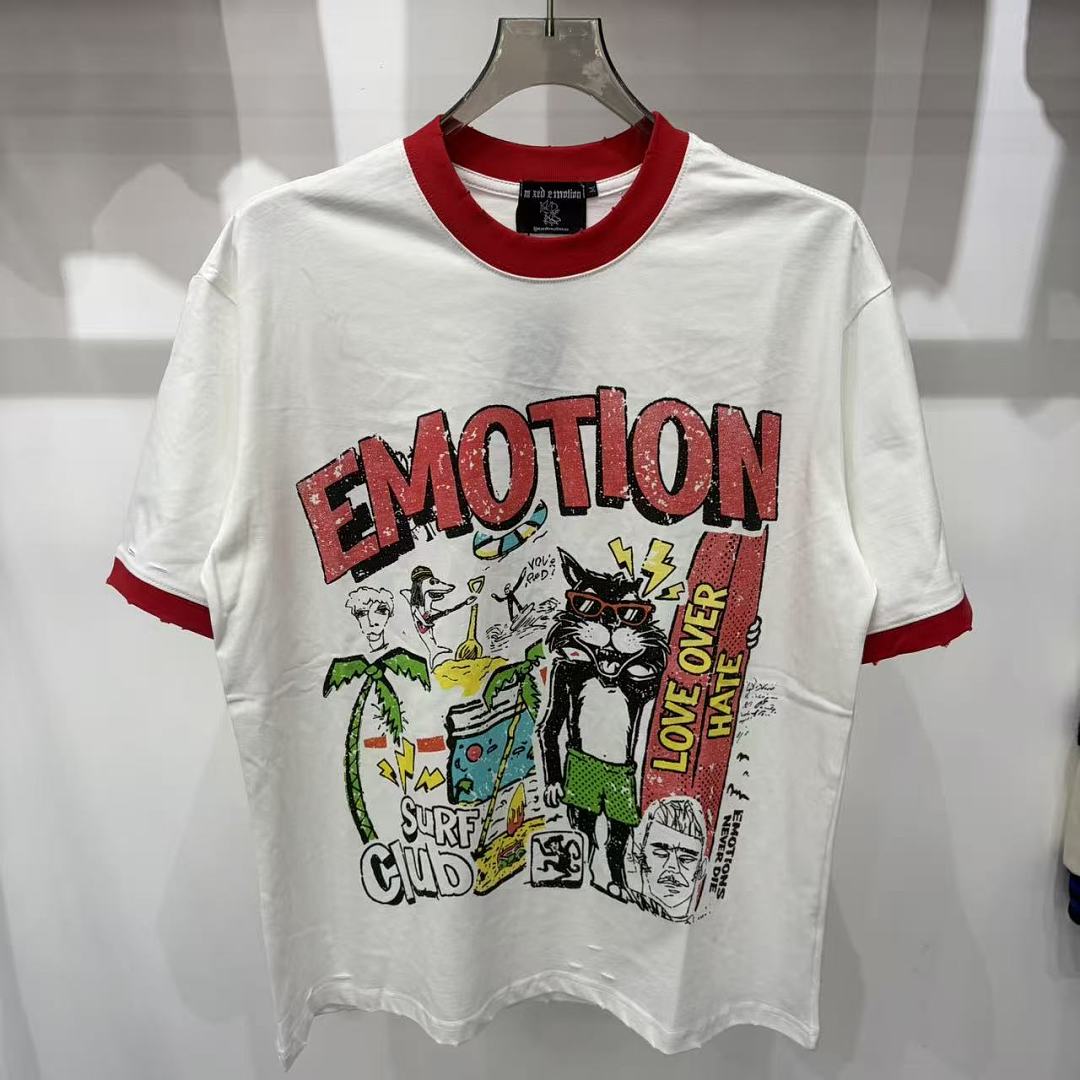 Mixed Emotion Contrast Trim Graphic Tee
