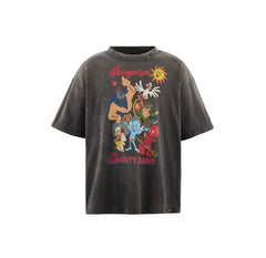 Saint Michael Illustrated Skull Graphic Tee