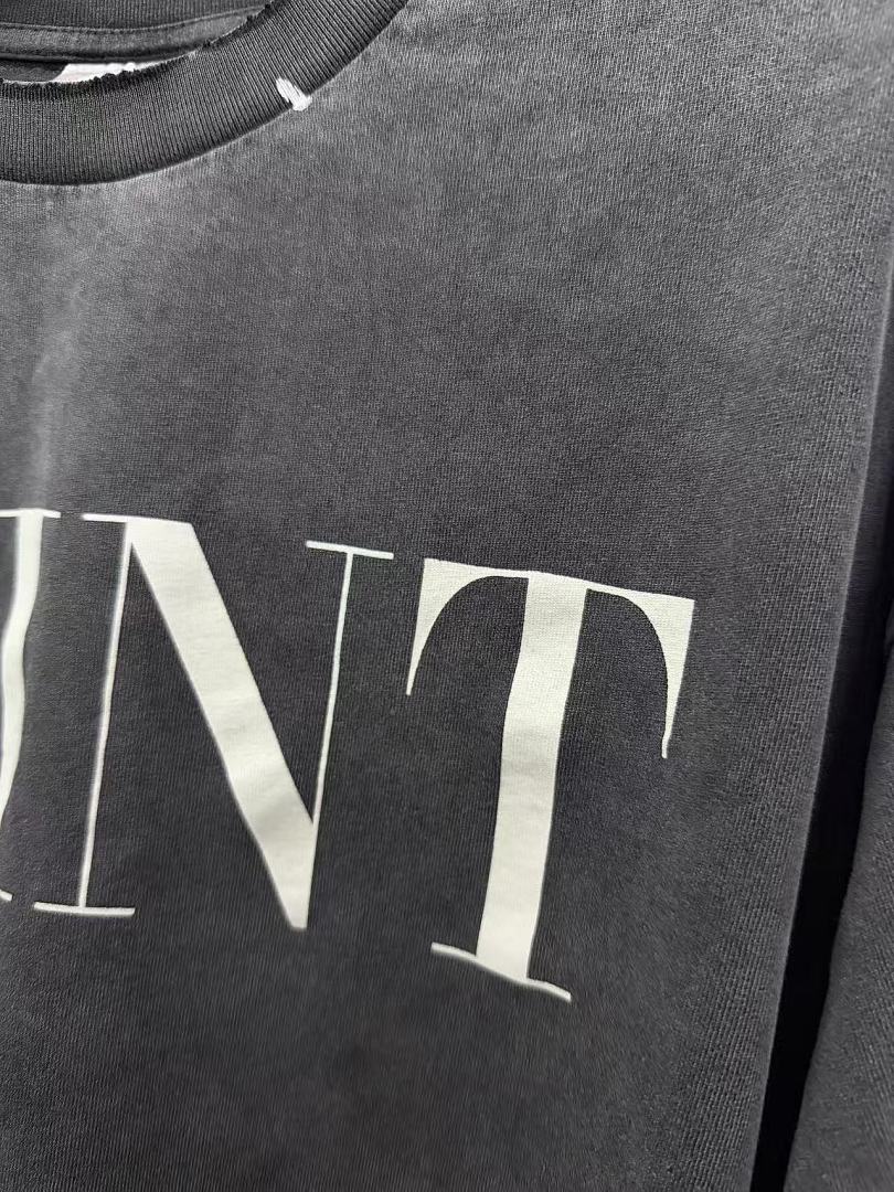 Saint Michael Distressed Minimalist Logo Sweatshirt