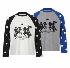 Omirad Star Raglan Waffle Long Sleeve Tee