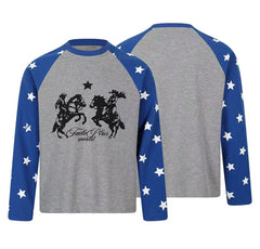 Omirad Star Raglan Waffle Long Sleeve Tee