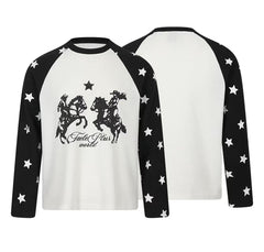 Omirad Star Raglan Waffle Long Sleeve Tee