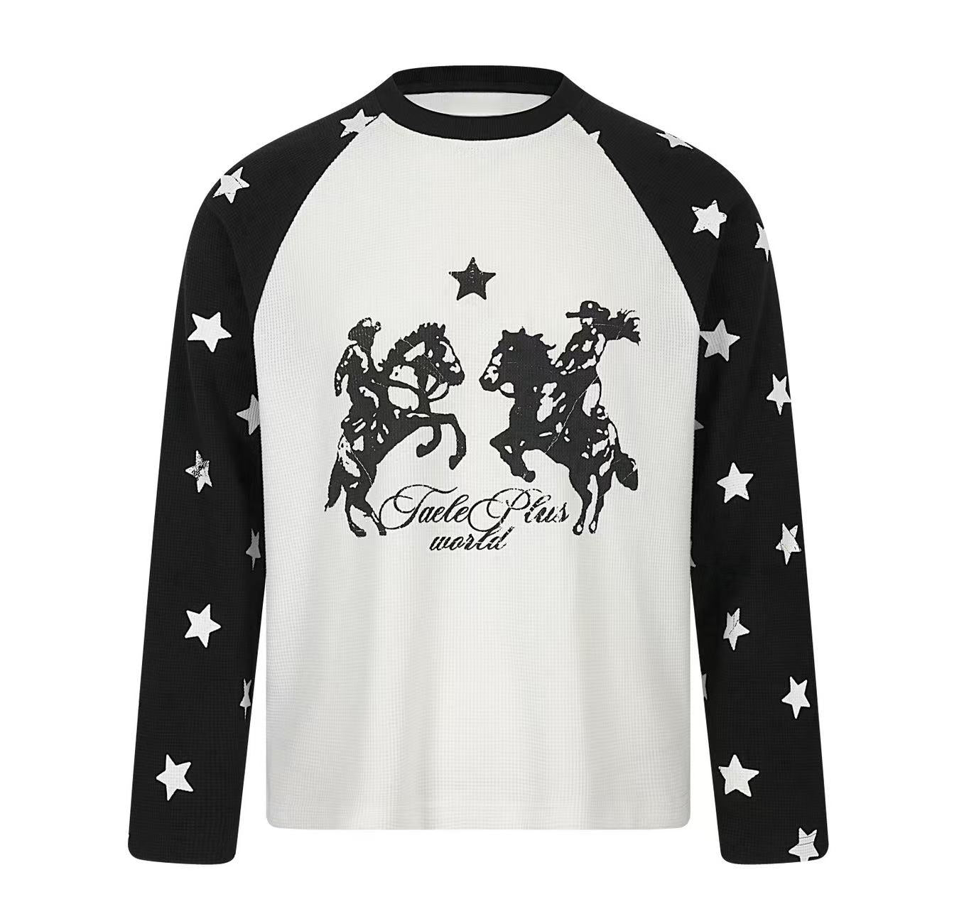 Omirad Star Raglan Waffle Long Sleeve Tee