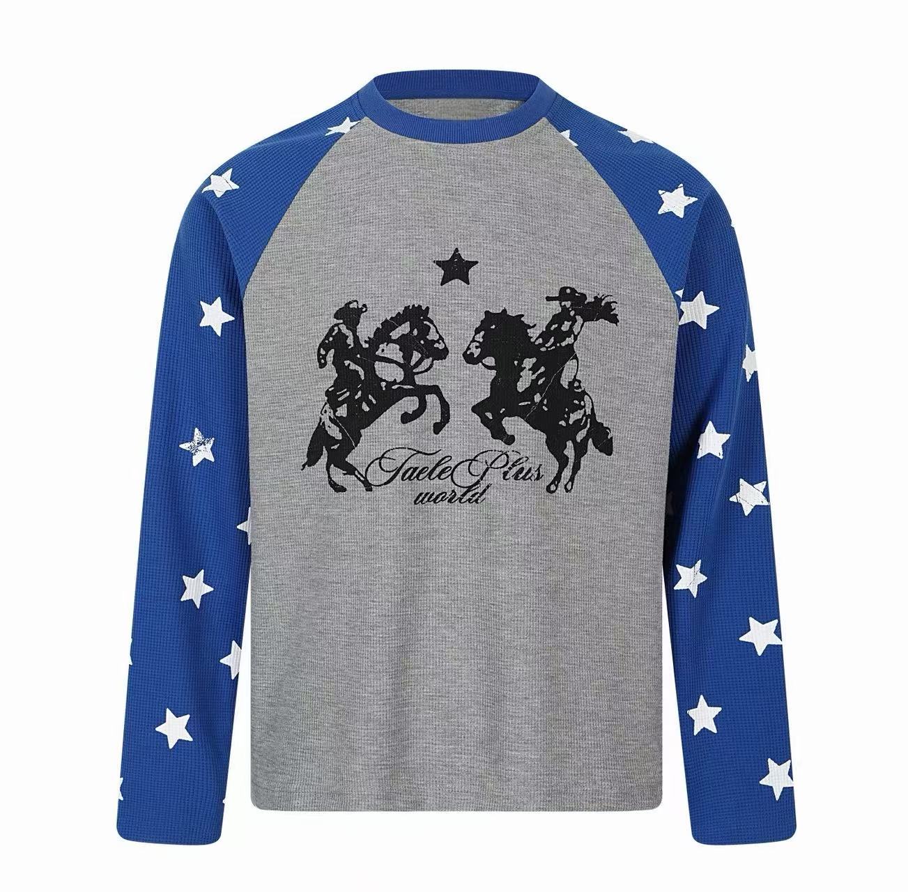 Omirad Star Raglan Waffle Long Sleeve Tee