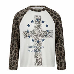 Omirad Leopard Raglan Long Sleeve T-Shirt