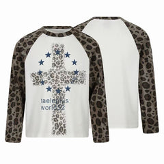 Omirad Leopard Raglan Long Sleeve T-Shirt