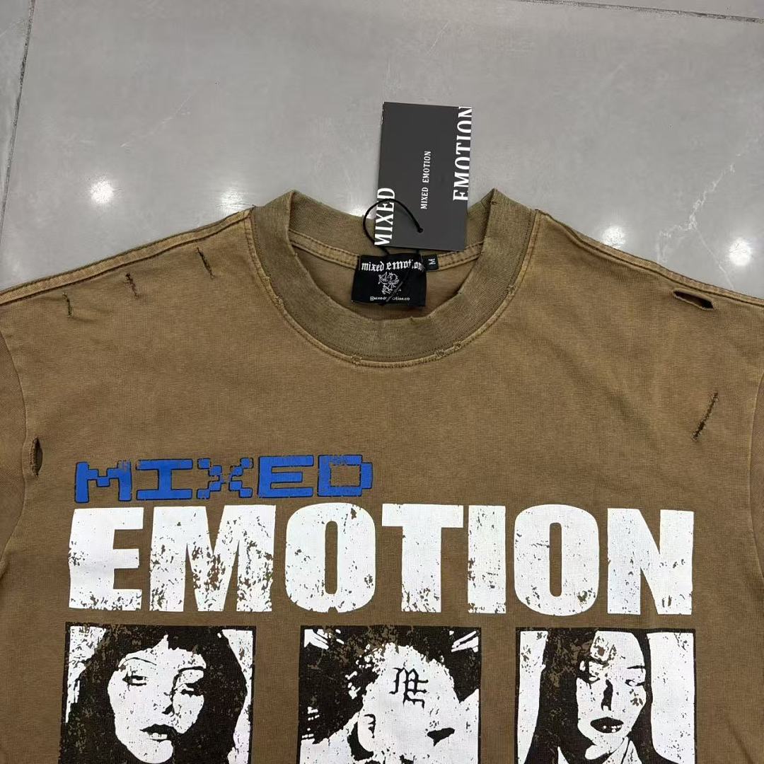 Mixed Emotion Portrait Graphic T-Shirt