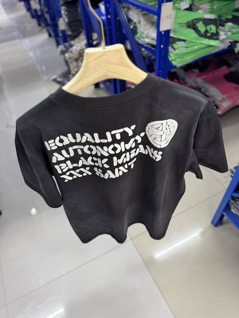 Saint Michael Peace Graphic & Slogan Print Vintage T-Shirt