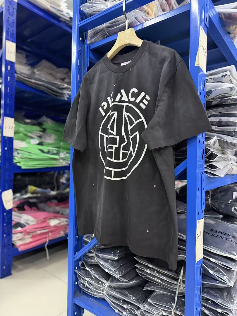 Saint Michael Peace Graphic & Slogan Print Vintage T-Shirt