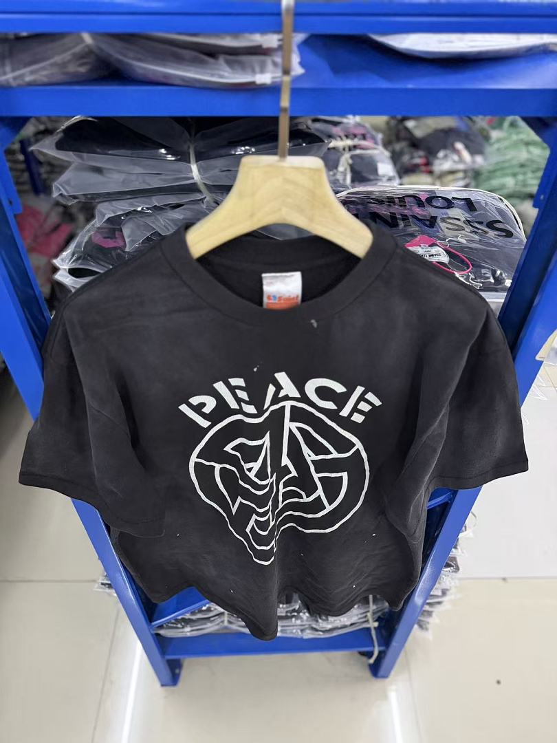 Saint Michael Peace Graphic & Slogan Print Vintage T-Shirt