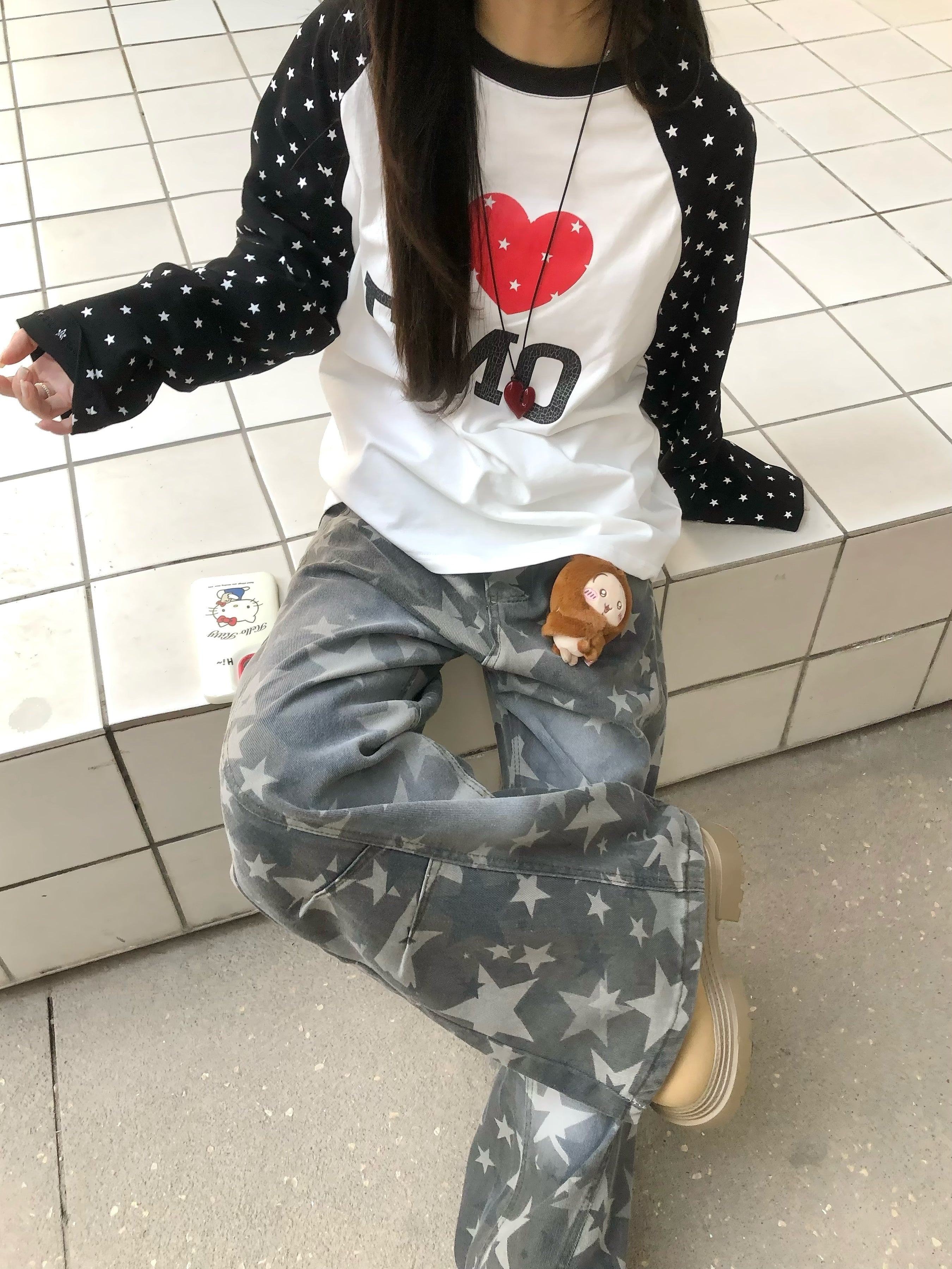 Omirad “I ♥ EMO” Raglan Long Sleeve Tee