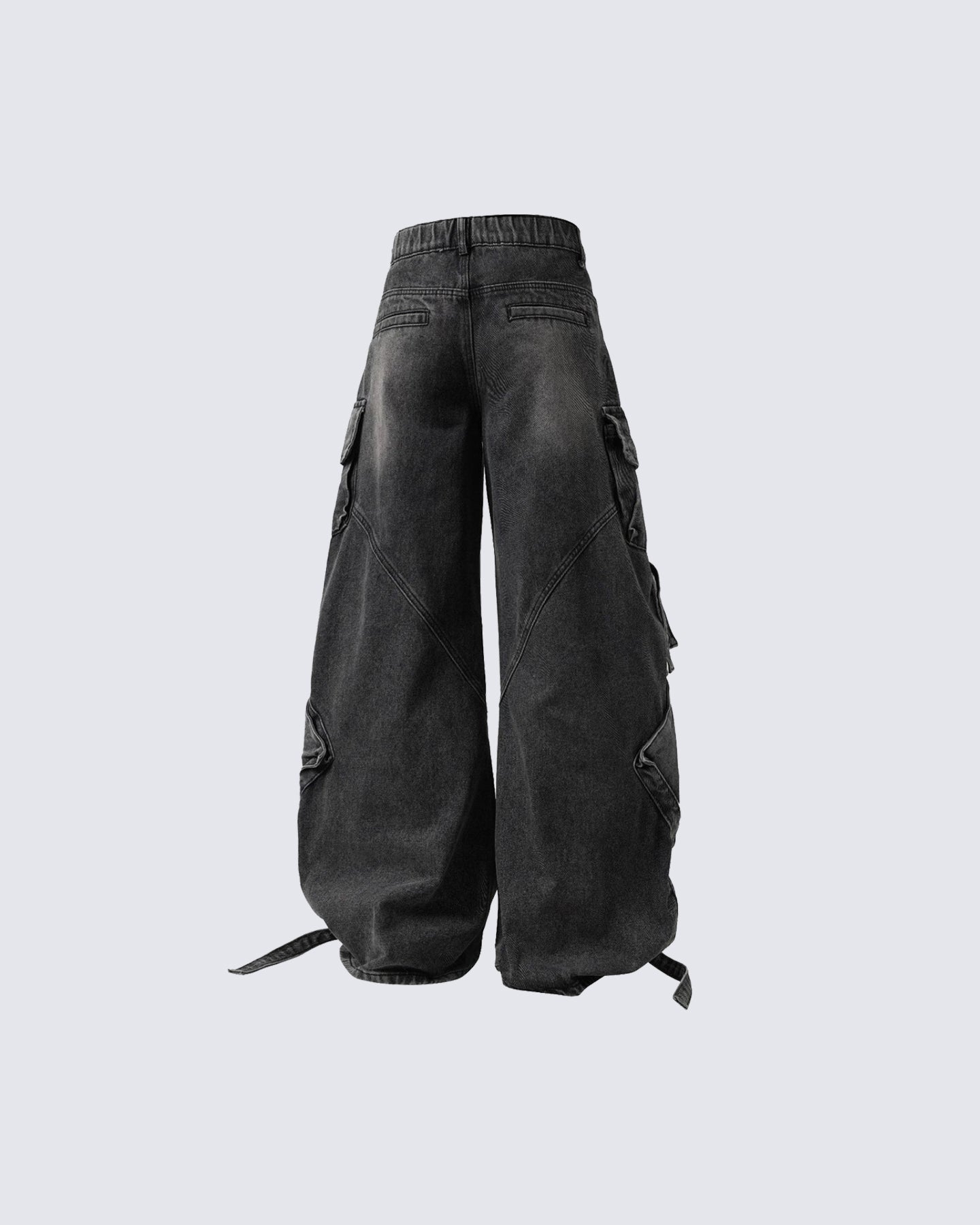 Retro Multi-Pocket Cargo Denim Pants