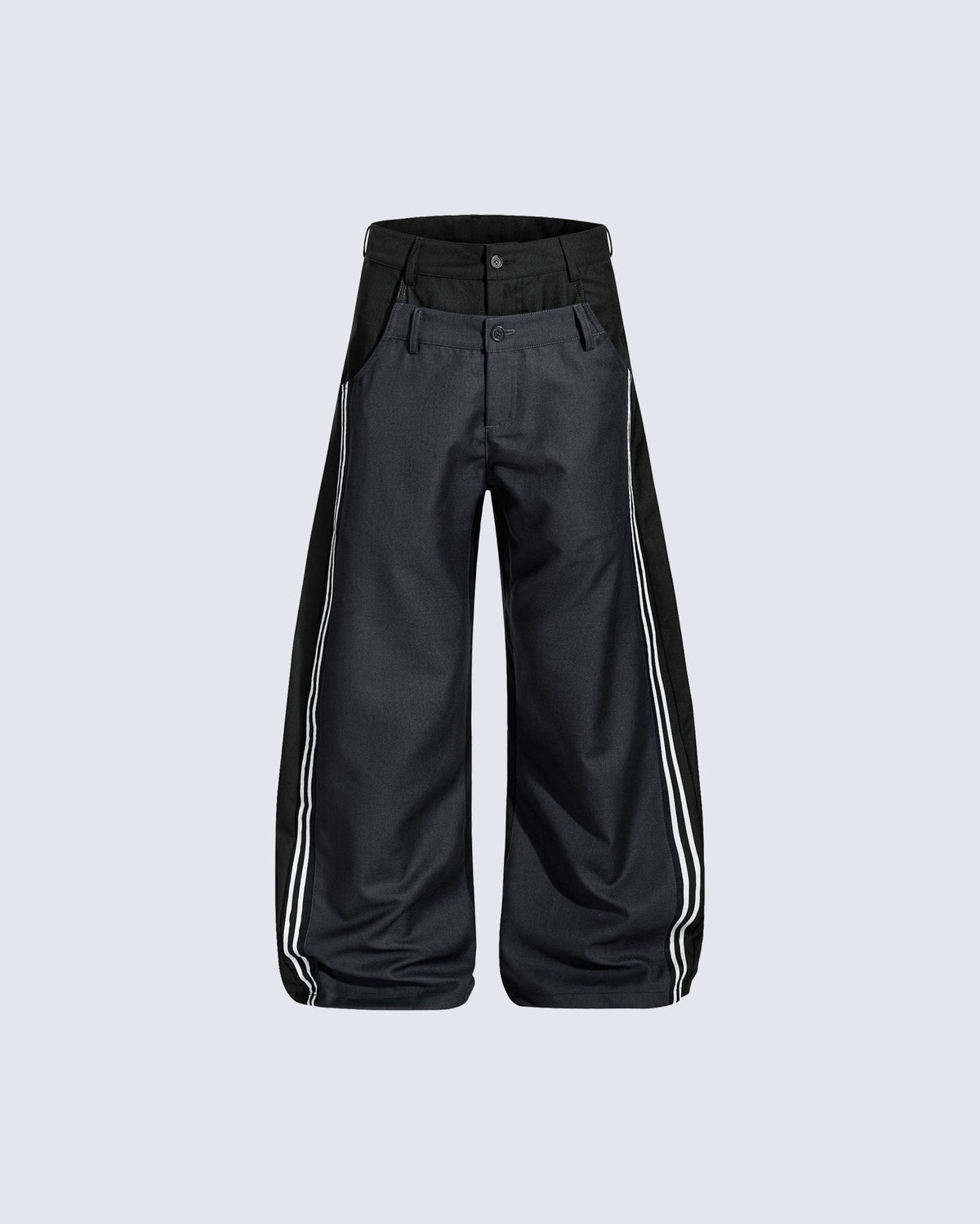 Dual-Layer Design Curved Blade Casual Pants