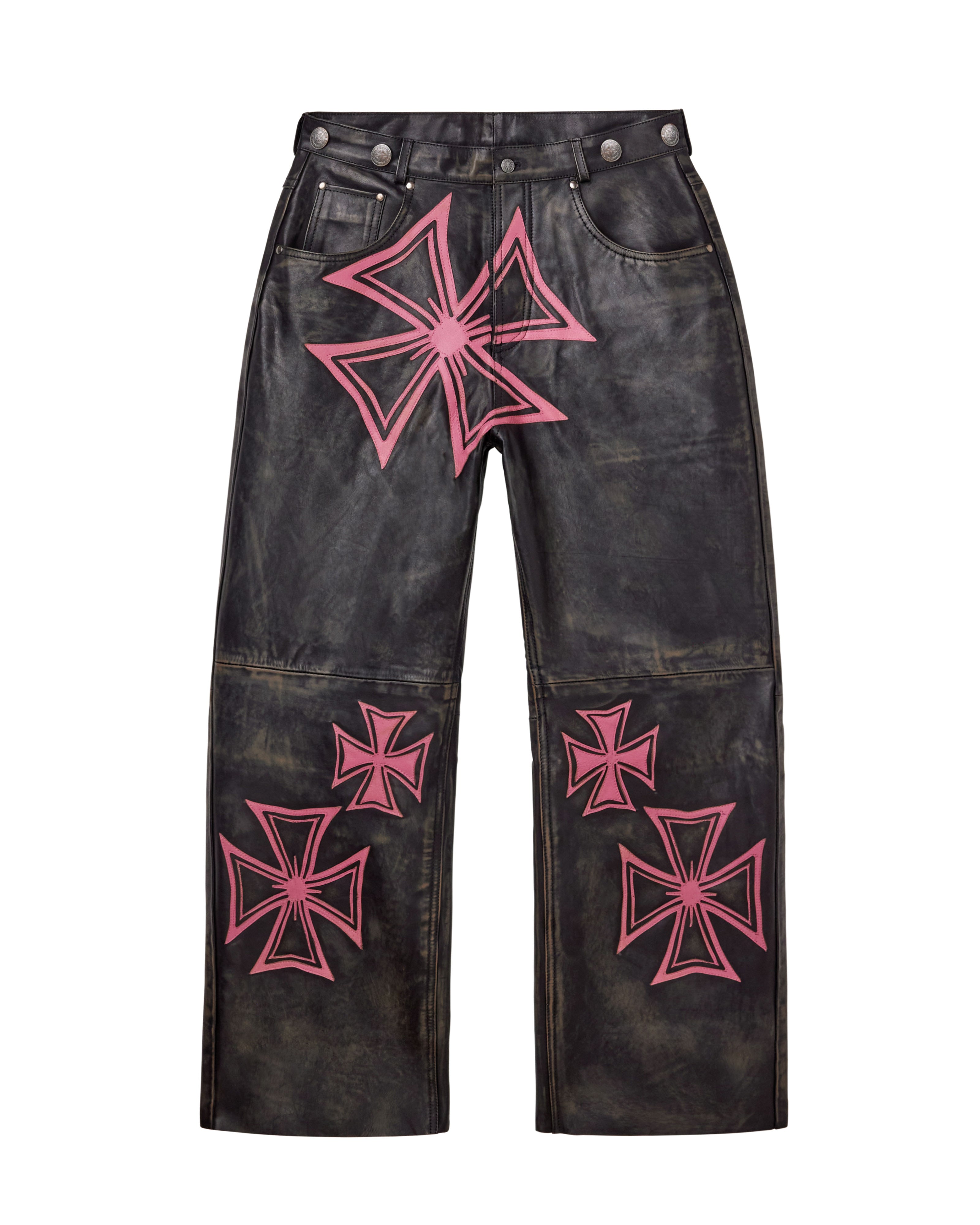 LEATHER CROXXX DENIM [BUBBLE GUM]