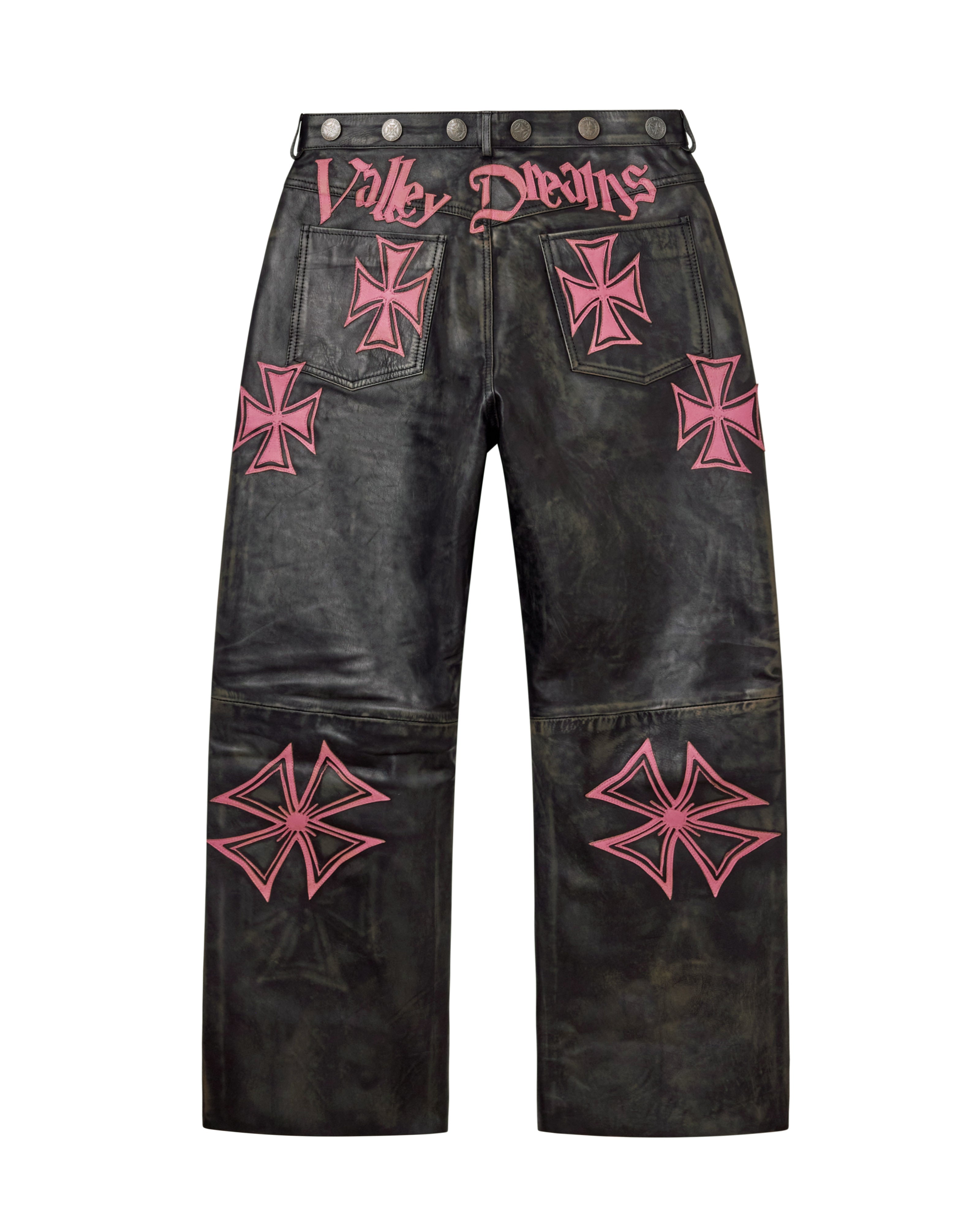 LEATHER CROXXX DENIM [BUBBLE GUM]