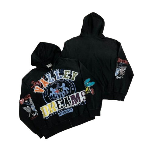 Vale Forever Black Dreams Back Graphic Hoodie