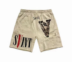 Saint Michael Praying Hands & Bold Lettering Sweat Shorts