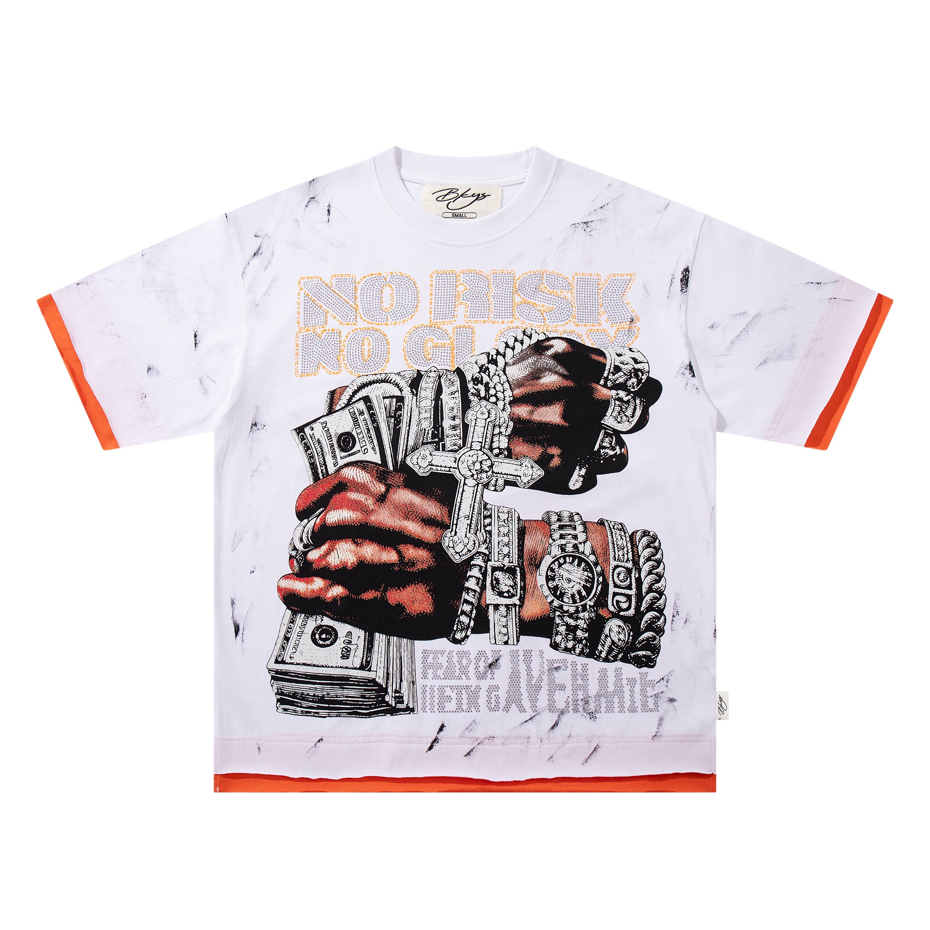 BKYS No Risk No Glory Oversized Graphic T‑Shirt