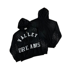 Vale Forever Black Dreams Rhinestone Graphic Hoodie