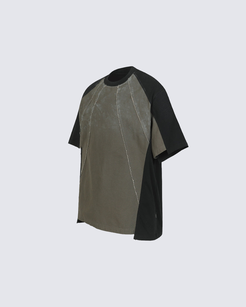 American Deconstructed Colorblock Casual Tee New