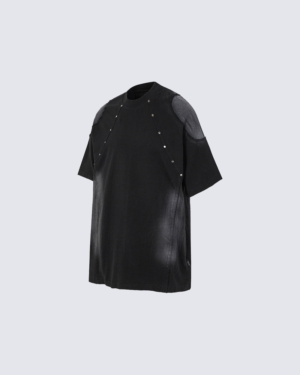 Vintage Spray-Print Distressed Studded New Tee
