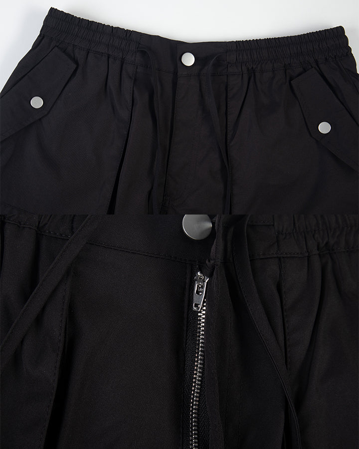 Techwear Multi-Pocket Wide-Leg Cargo Pants