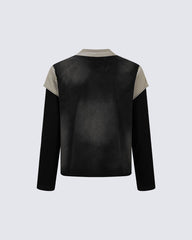 Layered Faux Three-Piece Sports T-Shirt