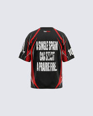 Graphic Mesh Sports Jersey Tee New