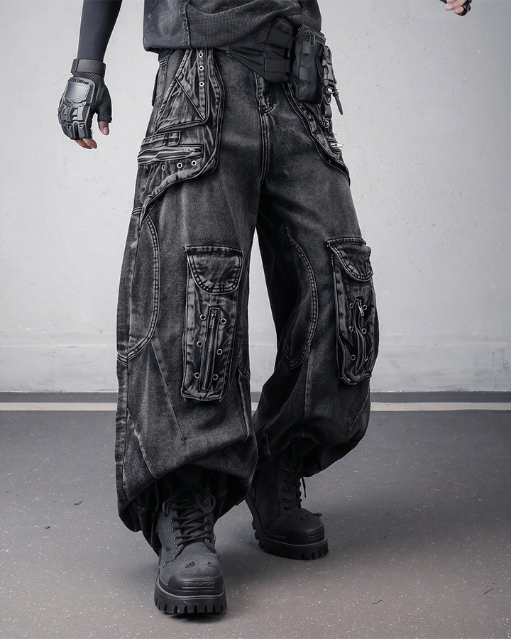 American Vintage Street Multi-Pocket Cargo Denim